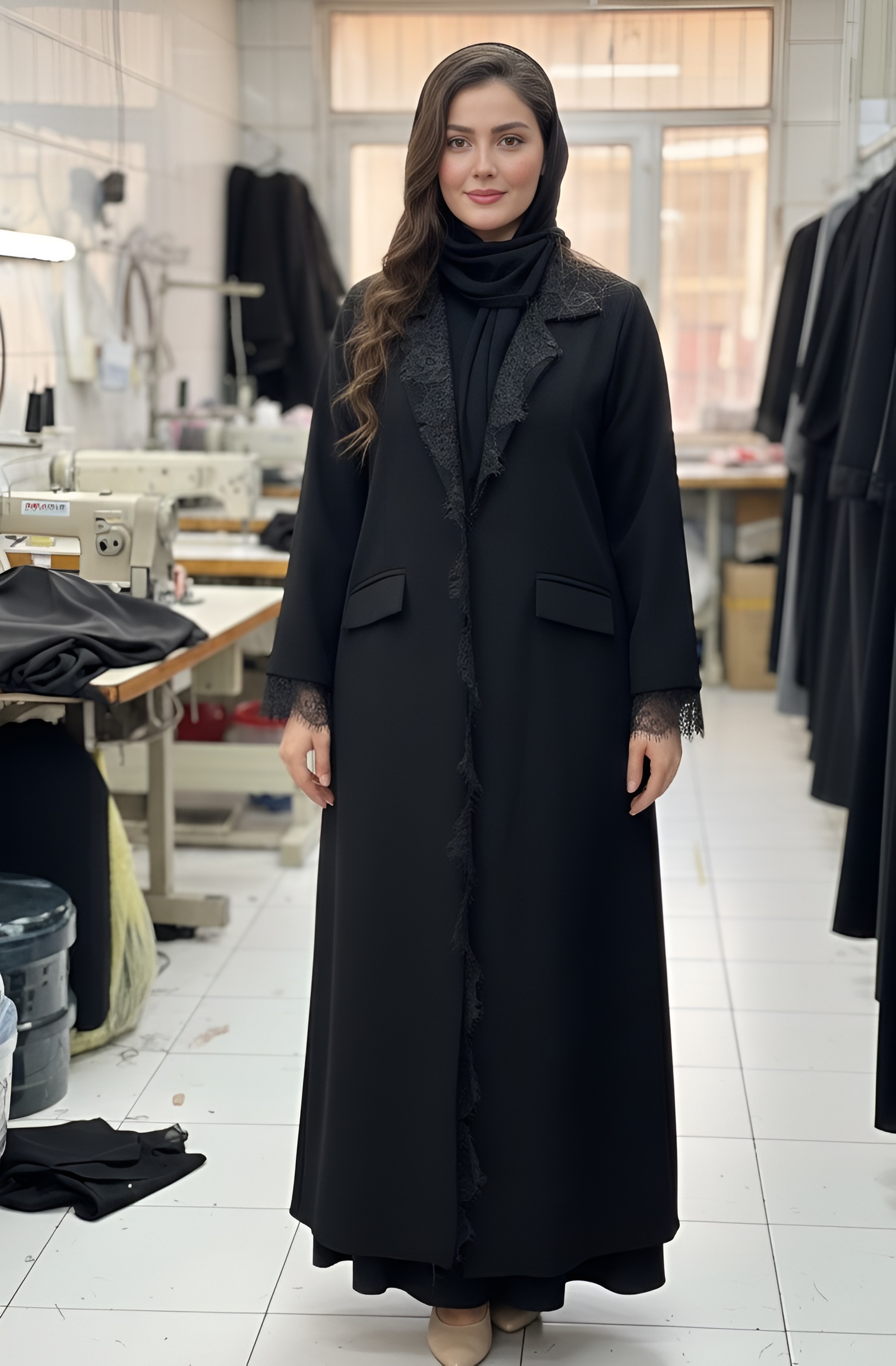 blazzer front open abaya