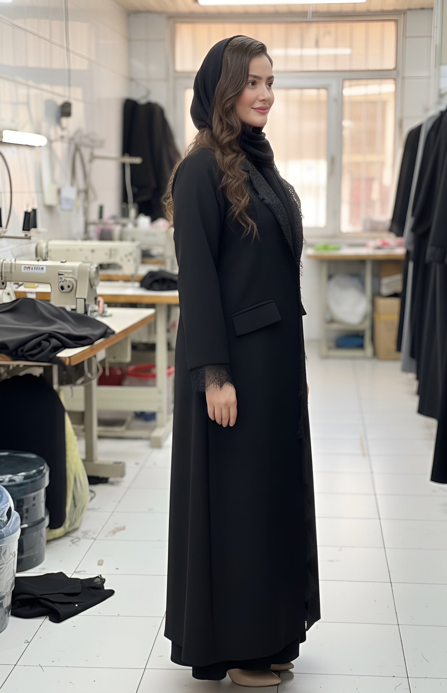blazzer front open abaya