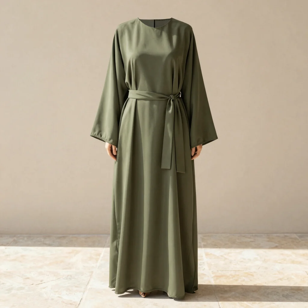 Olive Belted Abaya